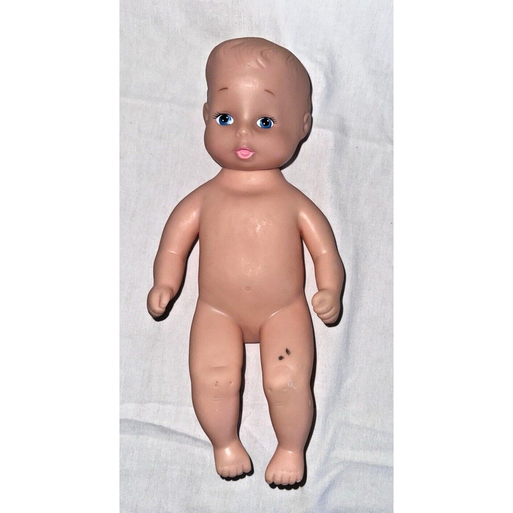 Vintage GCLLC DOLL 1975 Rubber Body Plastic Head Blue Eyes 11 inch 1975